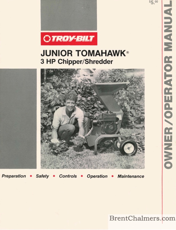 1993 Troy Bilt Garden Way Tiller Mower Wood Chipper Vac Service Manual CD 